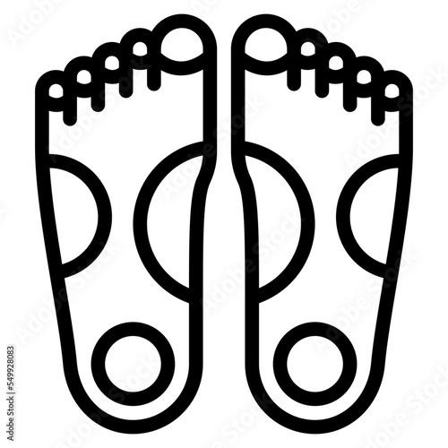foot reflexology chart massage icon
