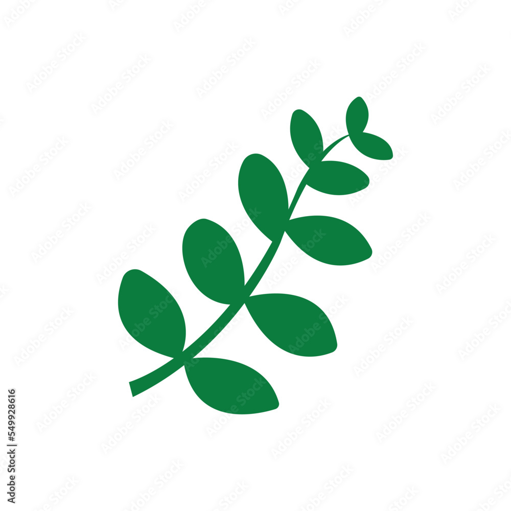 Green Leaves icon isolated on a white background Green Leaves icon isolated on a white background