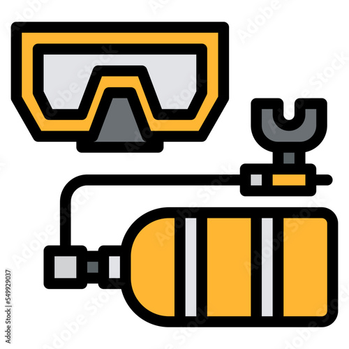 scuba diving sport activity competition icon