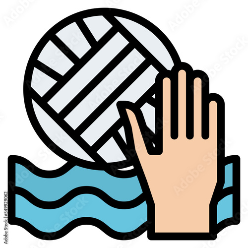 water polo sport activity competition icon