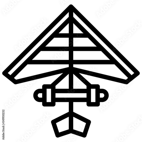 hang gliding sport activity competition icon