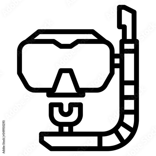 snorkeling sport activity competition icon