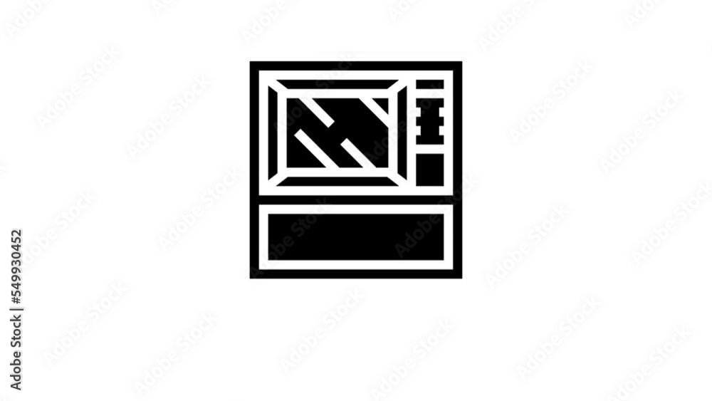 television retro gadget line icon animation television retro gadget line icon animation