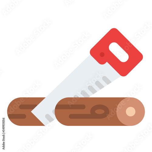 sawing wood saw activity icon