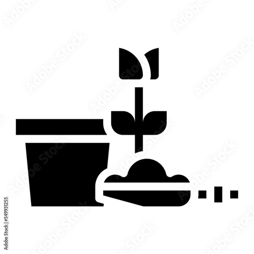 gardening plant soil cultivate icon