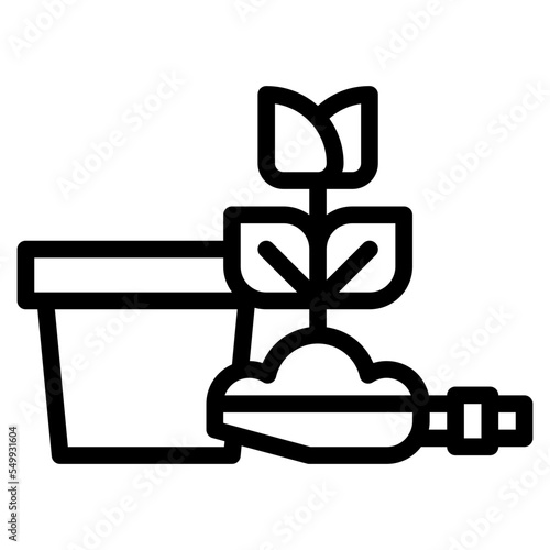 gardening plant soil cultivate icon