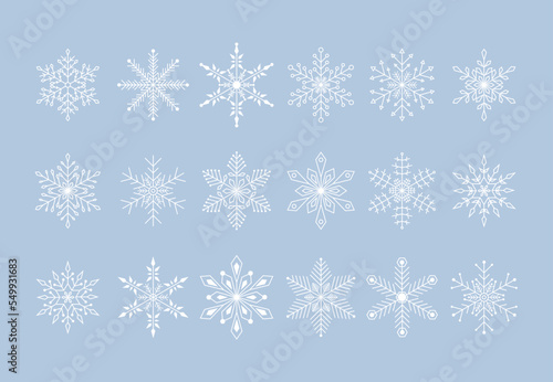 Snowflake icon or sign symbol special collection. Vector illustration