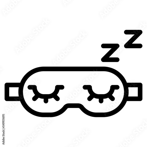 sleep relax blindfold activity icon