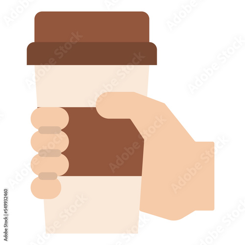 coffee take away holder delivery icon