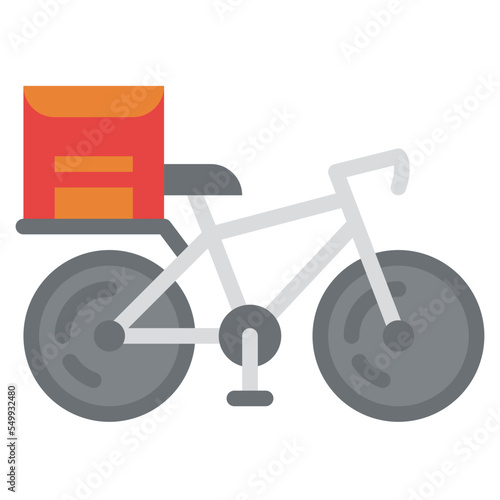 delivery bike food bicycle icon