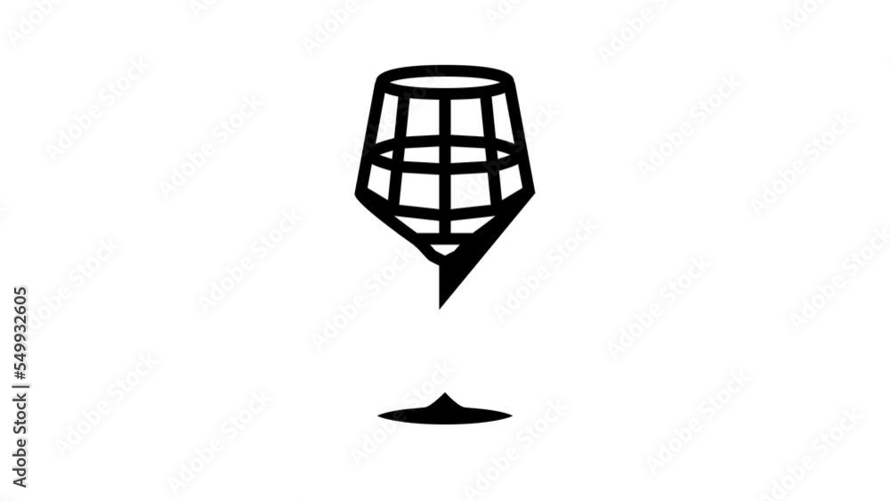 merlot wine glass line icon animation merlot wine glass line icon animation