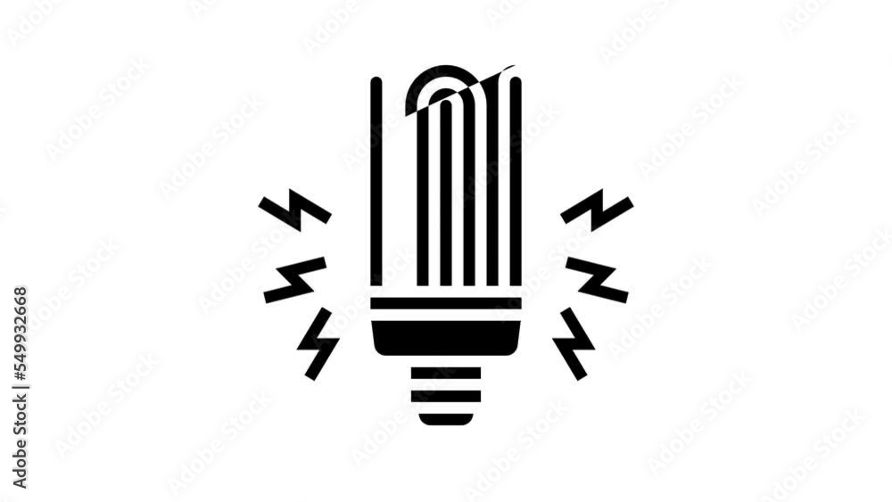 electric light bulb line icon animation electric light bulb line icon animation