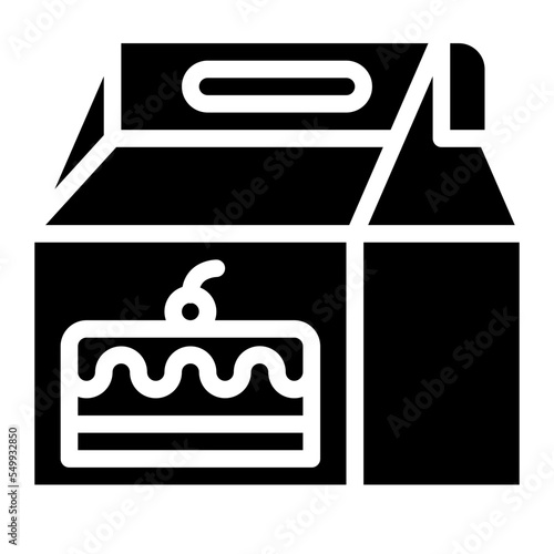 cake take away box delivery icon