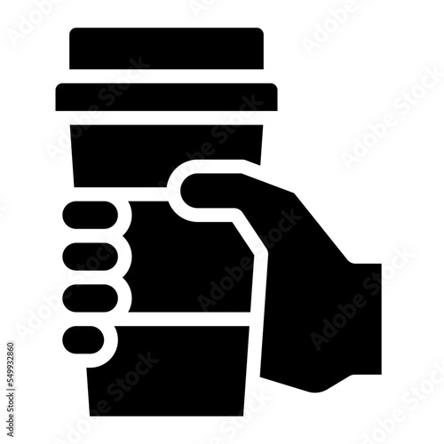 coffee take away holder delivery icon