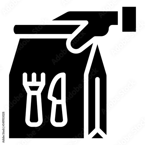 take away hold give bag icon