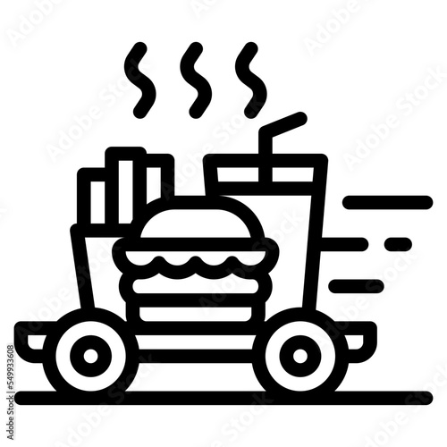 food wheel fast delivery icon