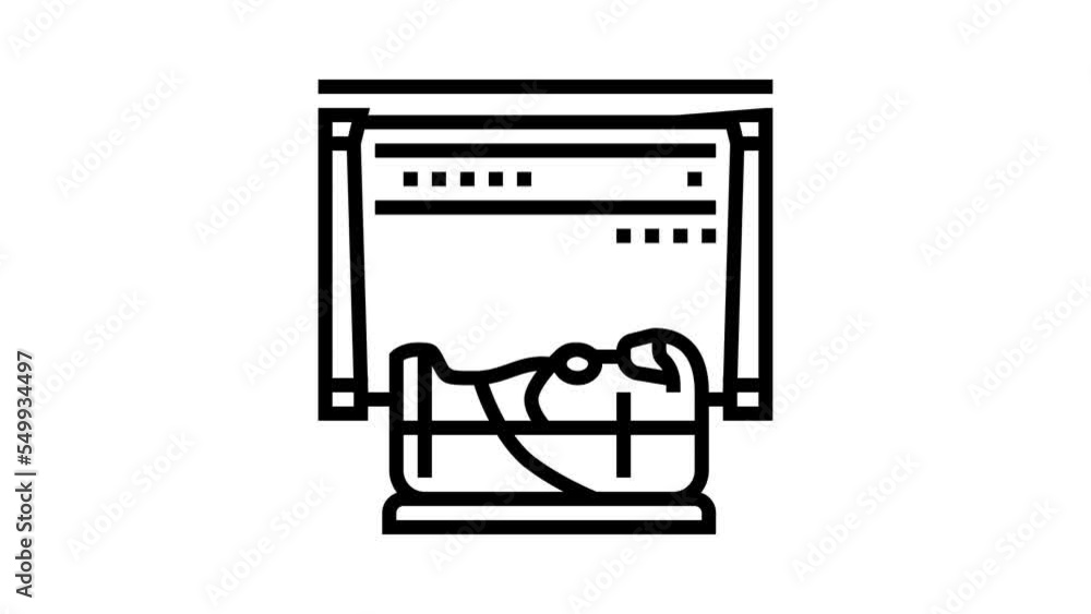 tomb pharaoh line icon animation tomb pharaoh line icon animation