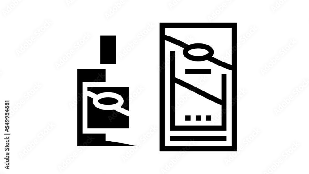 package fragrance bottle perfume line icon animation package fragrance bottle perfume line icon animation