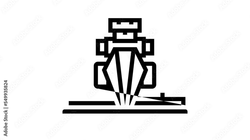 scythe farm equipment line icon animation scythe farm equipment line icon animation