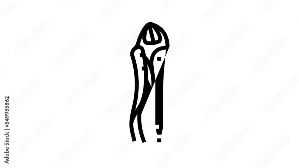 locking pliers line icon animation locking pliers line icon animation