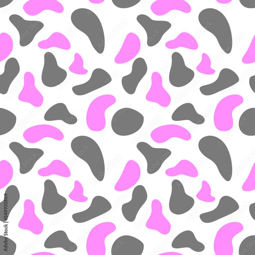 Abstract seamless pattern with gray and pink colors on a white background for texture and fabric print. Abstract seamless pattern with gray and pink colors on a white background for texture and fabric print.