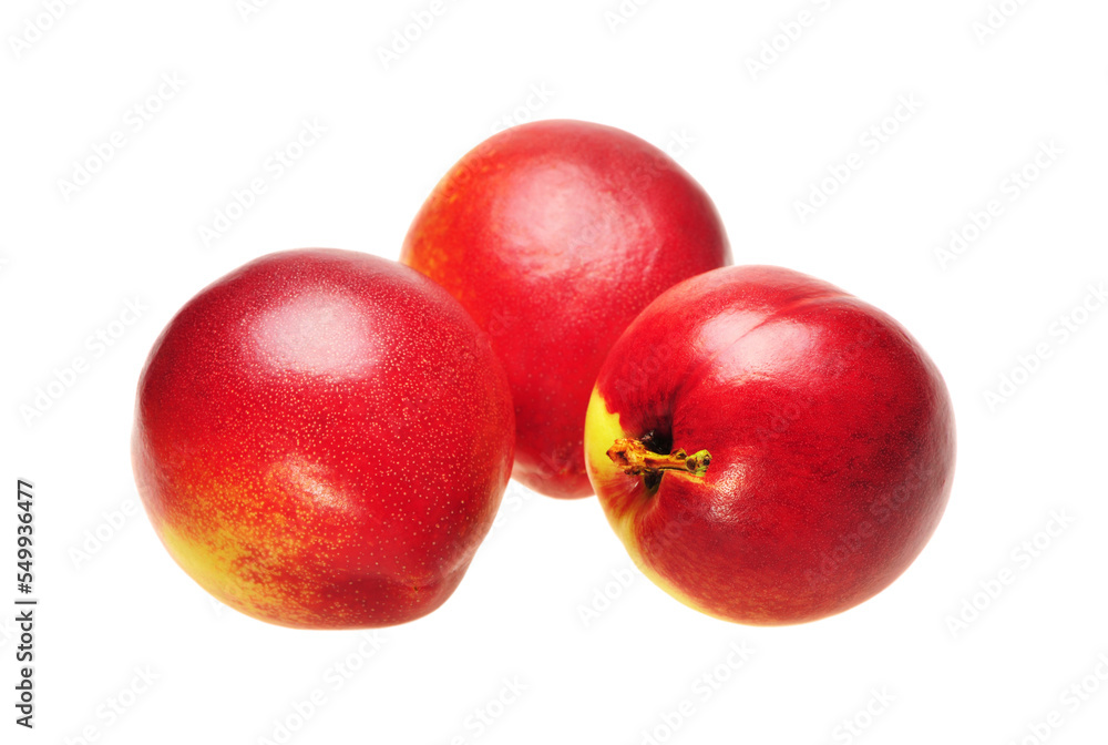 Fototapeta premium ripe nectarine on white background