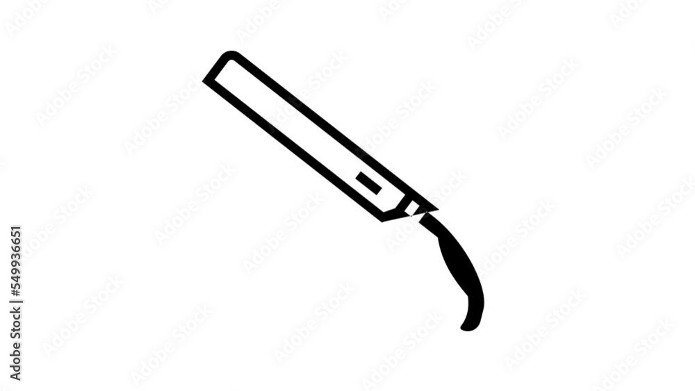 wet wood saw line icon animation wet wood saw line icon animation