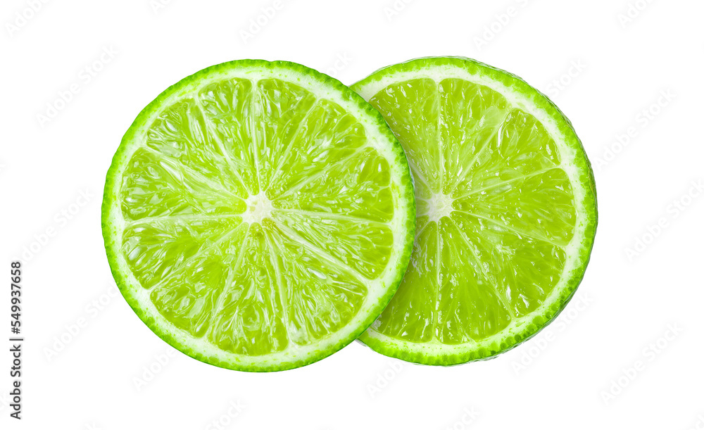 Lime slice isolated on transparent png