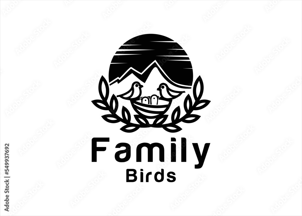 family bird logo design