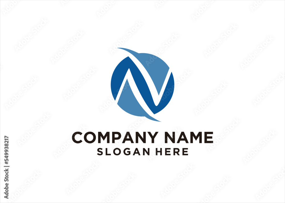 n logo design av symbol letter initial name business
