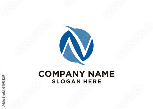 n logo design av symbol letter initial name business