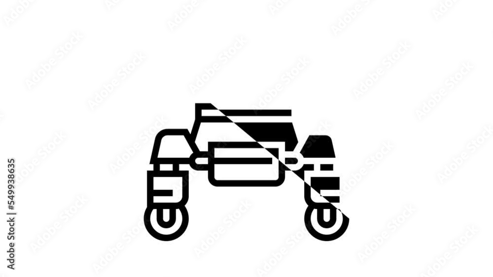remote vehicle smart farm line icon animation remote vehicle smart farm line icon animation