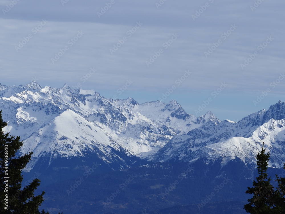 panorama alpes françaises à partir du massif du vercors