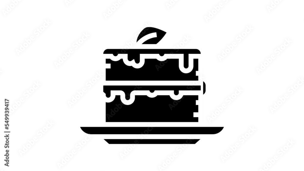 cake baked carrot ingredient line icon animation cake baked carrot ingredient line icon animation