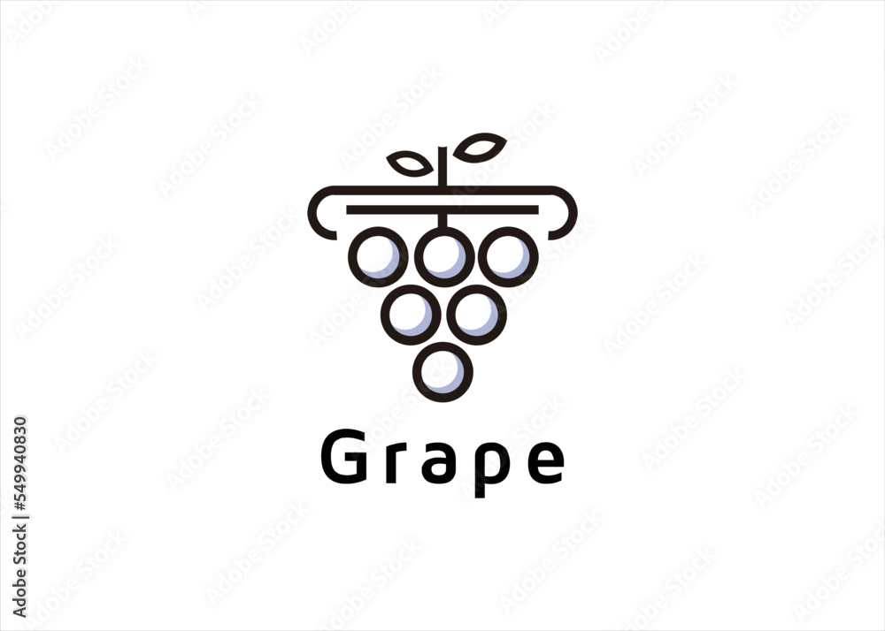 grape logo design geometric shape grape logo design geometric shape
