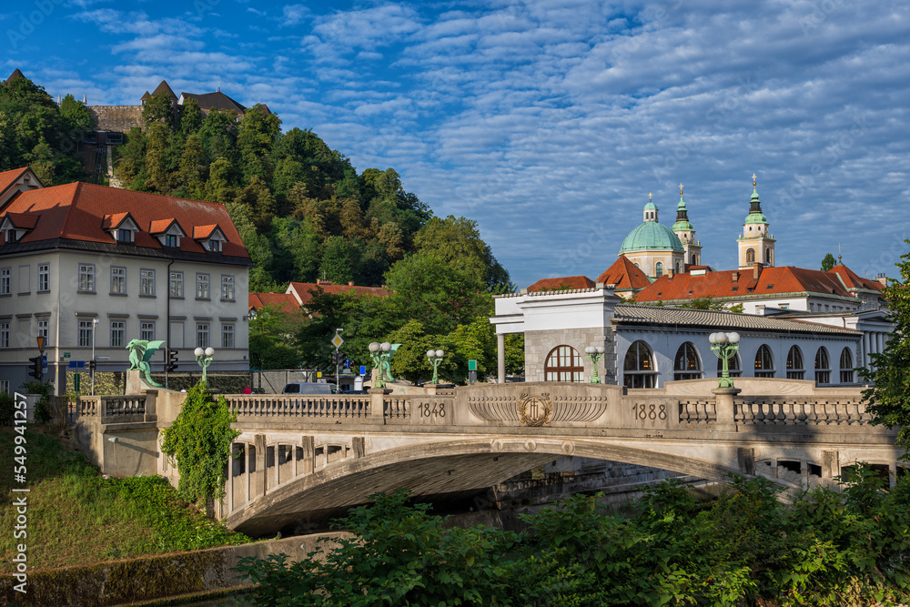 The Dragon Bridge In Ljubljana, Slovenia