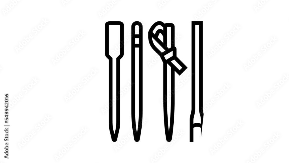 bamboo skewers line icon animation bamboo skewers line icon animation