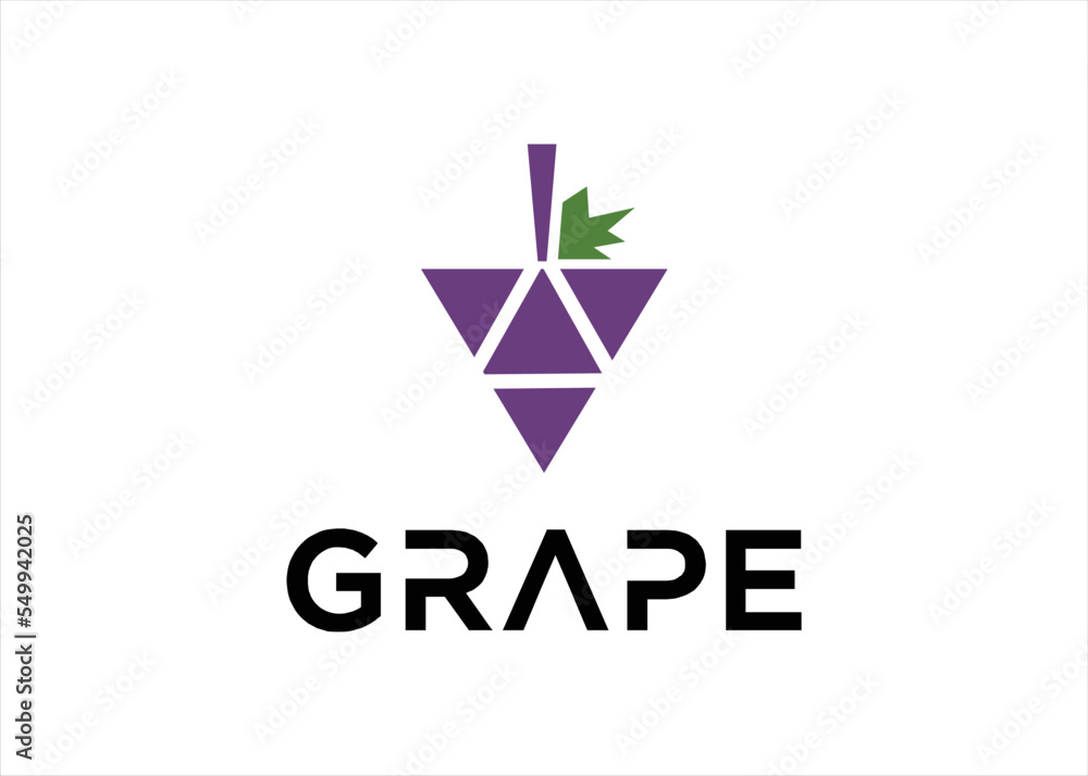 Naklejka premium grape vineyard wine logo design
