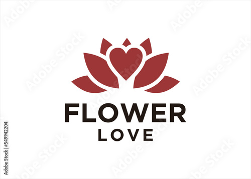 love flower logo design