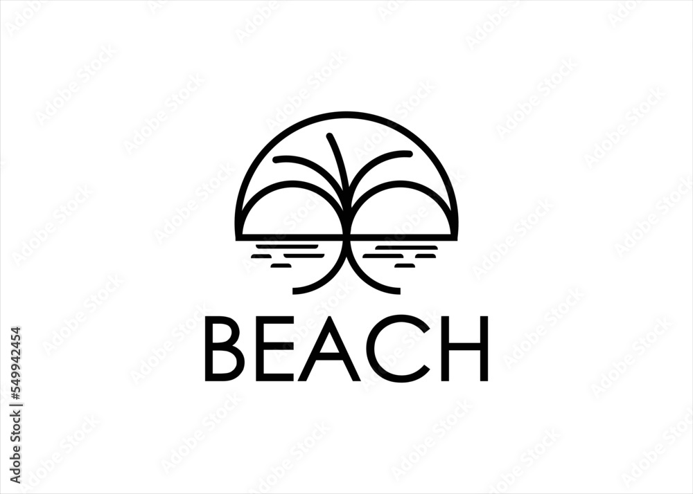 beach logo design palm coconut tree logo beach logo design palm coconut tree logo