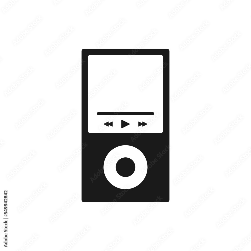 Music player icon silhouette .design template vector illustration Music player icon silhouette .design template vector illustration