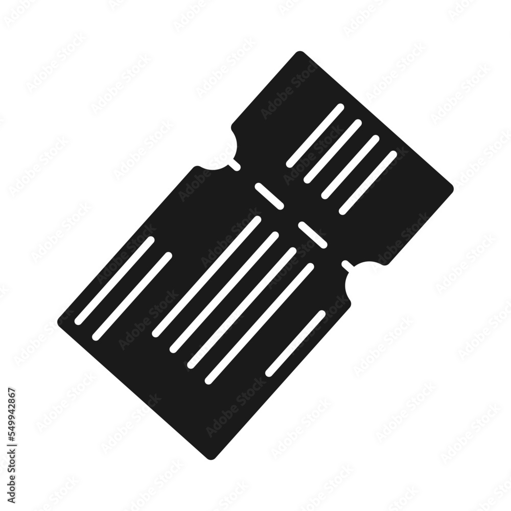 Boarding pass icon silhouette .design template vector illustration Boarding pass icon silhouette .design template vector illustration