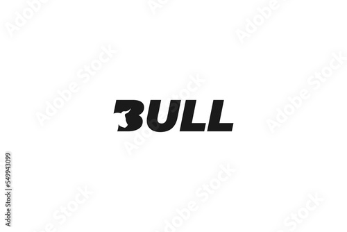 Creative letter b bull logo design vector template illustration