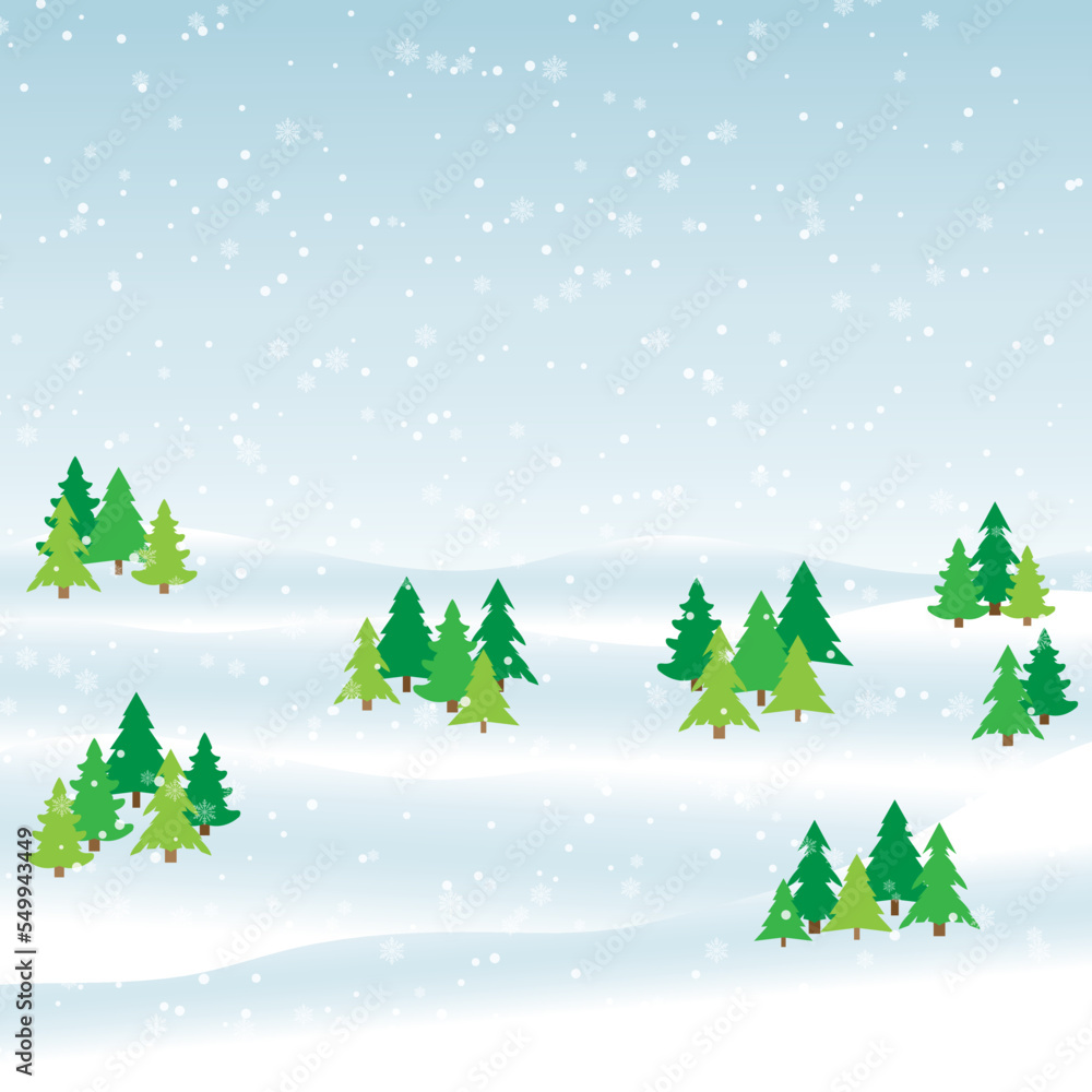 Christmas scenery Wallpaper vector illustration. Christmas Image or background