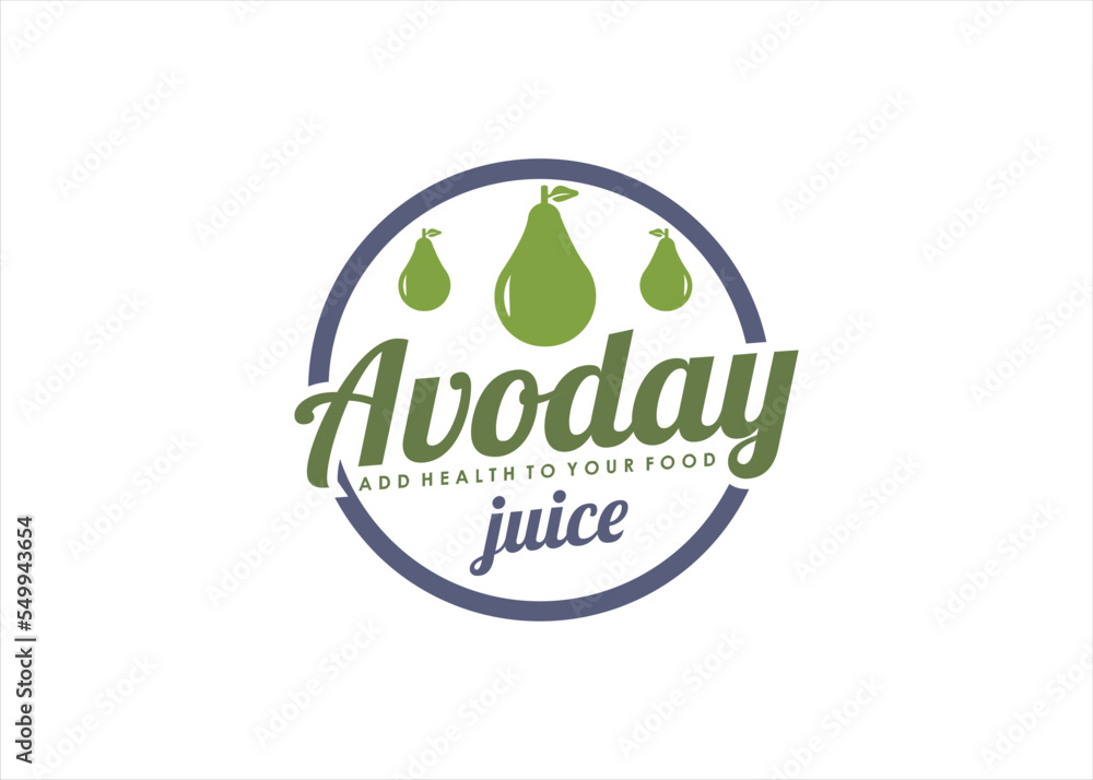 avocado logo design template avocado logo design template
