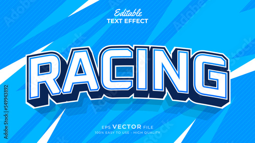 Editable text style effect - sports text effects style illustration