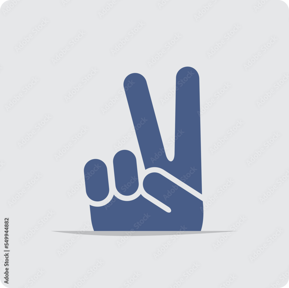 Vector peace sign - hand showing two fingers Vector peace sign - hand showing two fingers
