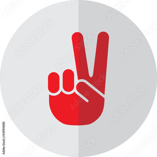 Vector peace sign - hand showing two fingers