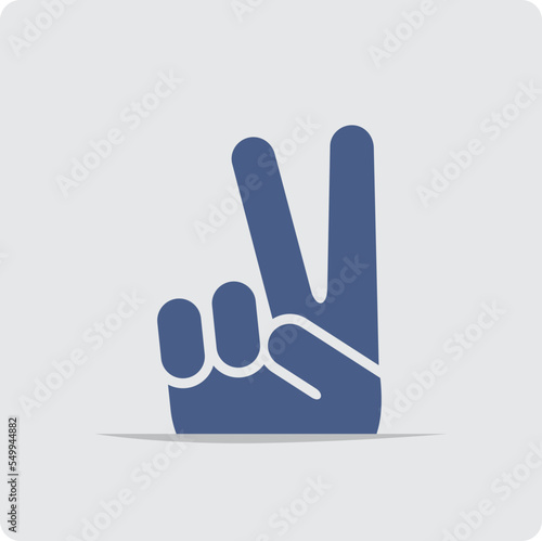 Vector peace sign - hand showing two fingers