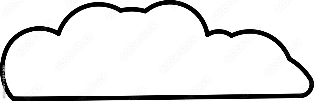Obraz premium Cloud element in PNG type. Flat illustration style. Minimal object.